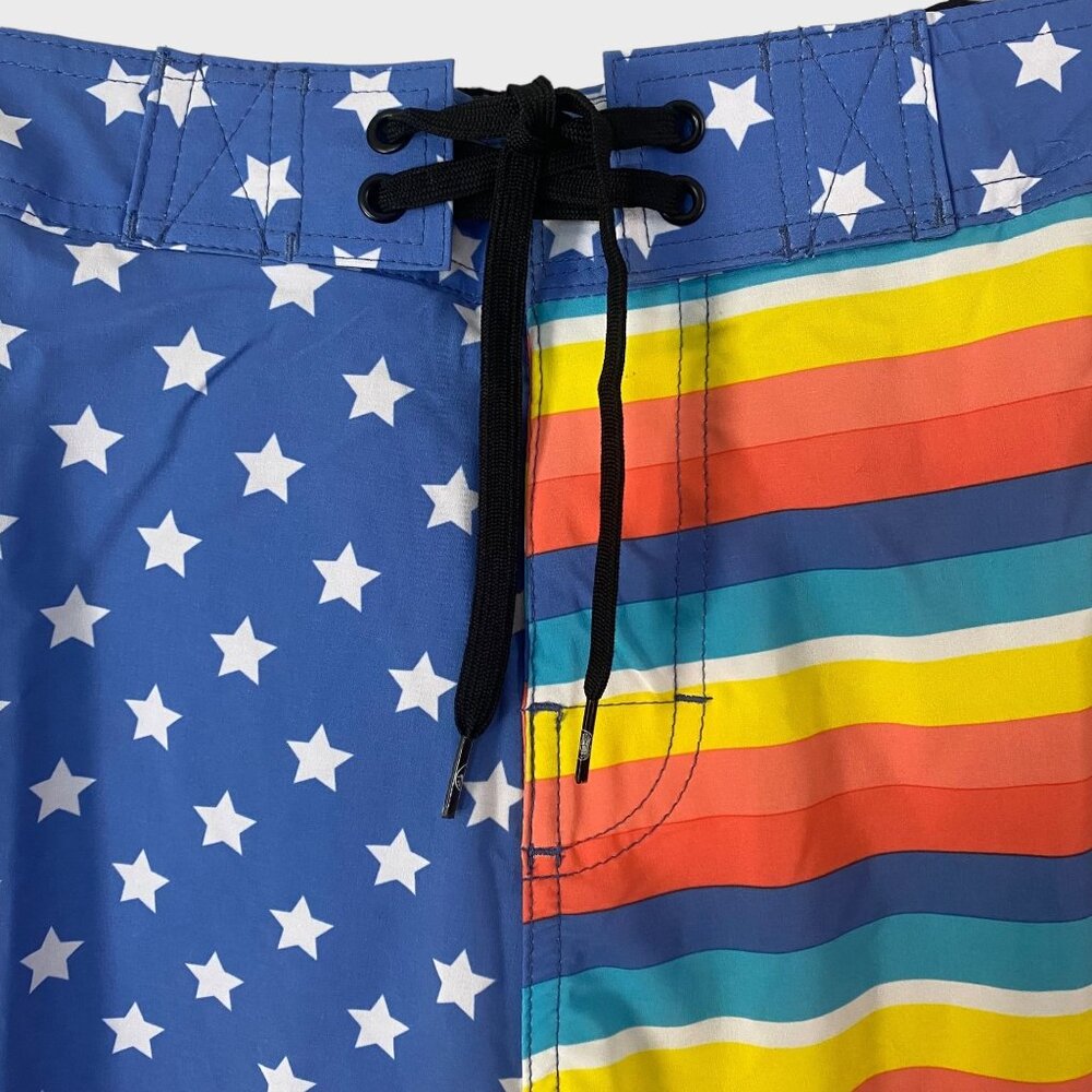 Body Glove La Concha USA Board Shorts Blue Men's Size 36 American Flag Print - Picture 5 of 10